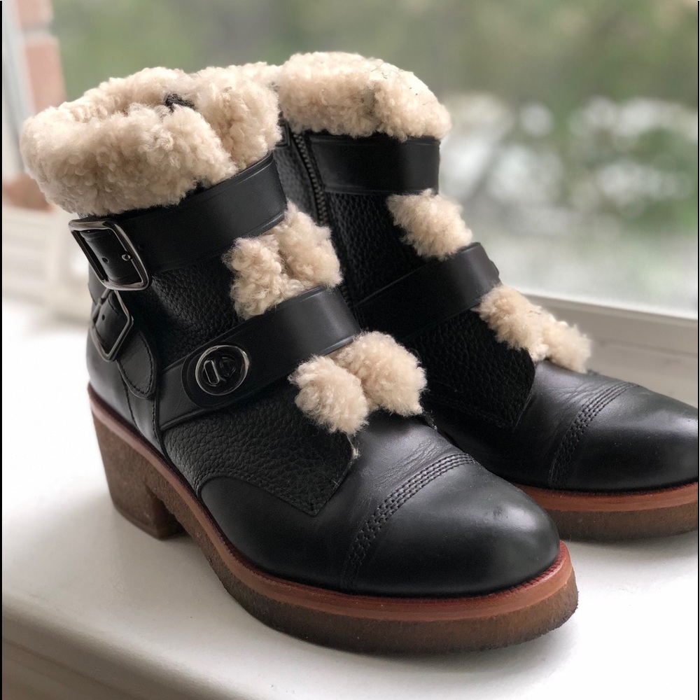 COPY - Coach boots with sheep fur lining